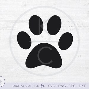 Paw Print svg, Pawprint svg File, Dog Paw svg, Animal Paw svg, Paw svg, svg file, png, clipart, vector, svg for Cricut, svg for Silhouette
