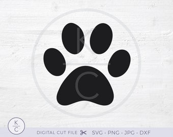 Paw Print svg, Pawprint svg File, Dog Paw svg, Animal Paw svg, Paw svg, svg file, png, clipart, vector, svg for Cricut, svg for Silhouette