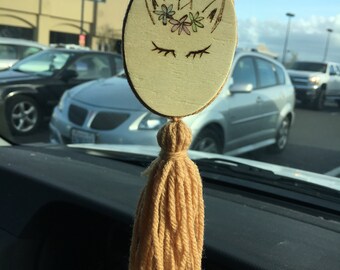 Unicorn rear view mirror charm