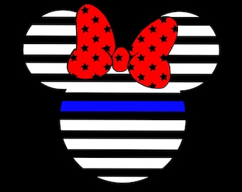 Línea azul delgada de EE. UU. Minnie