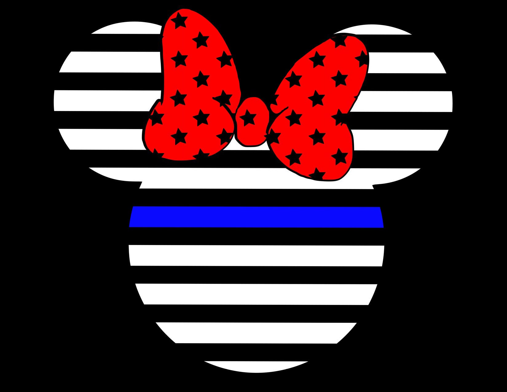 USA Thin Blue Line Minnie Etsy