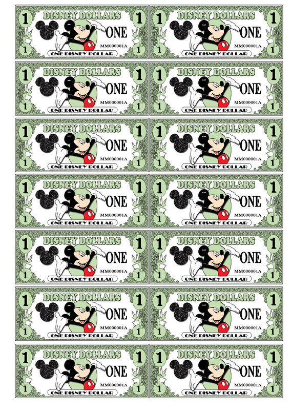 mickey mouse disney dollars instant download good behaviour etsy
