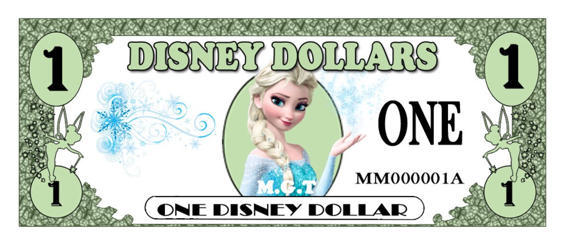 Elsa Frozen Disney Dollars Instant Download Good Behaviour | Etsy