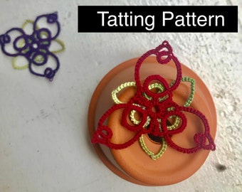 PDF tatting Pattern - Trillium Bloom