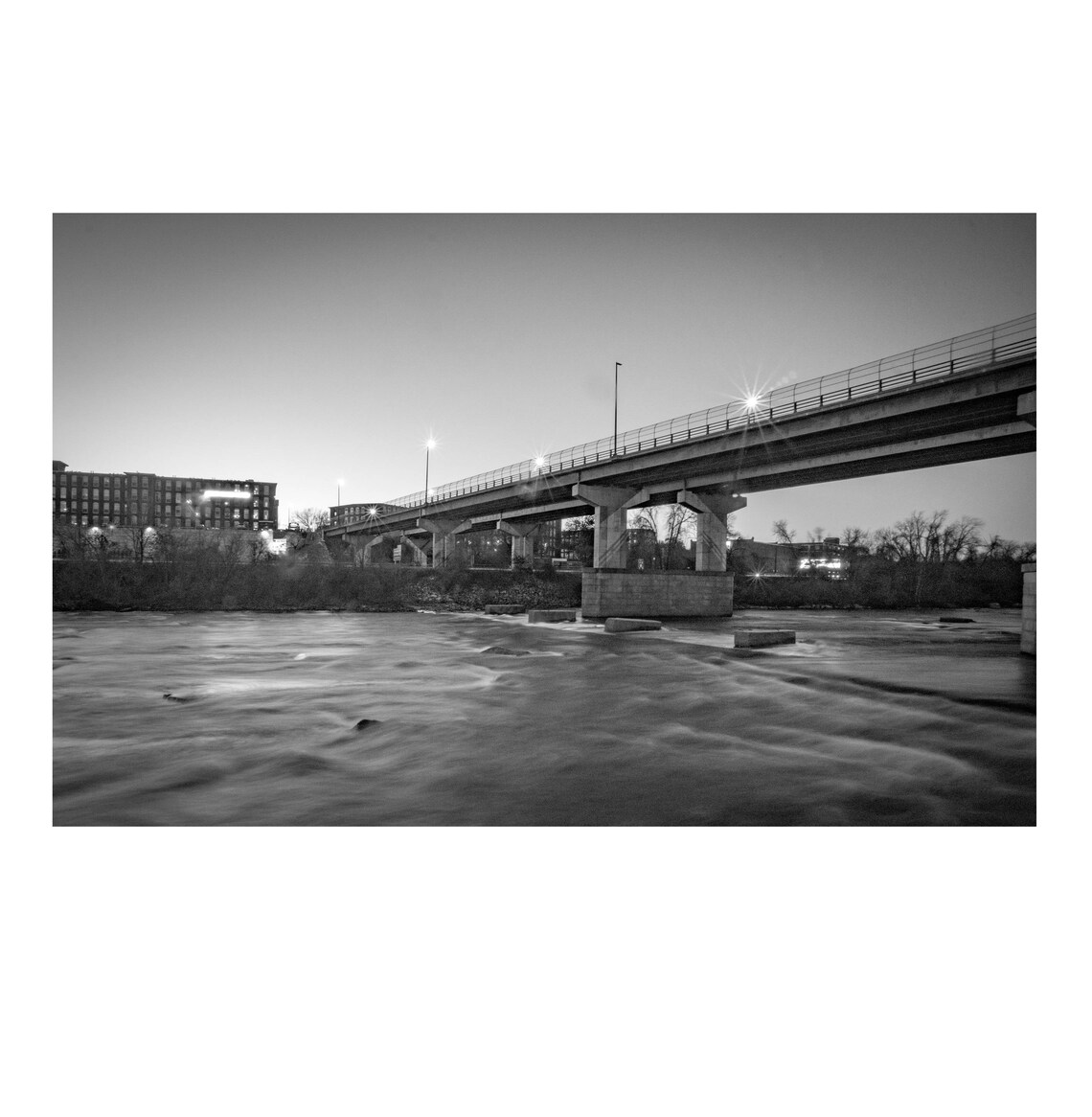 Bridge Street Bridge, Downtown Manchester, Merrimack River From Arms