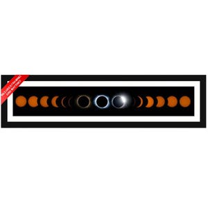 Framed Solar Eclipse Photo collage with phases through totality