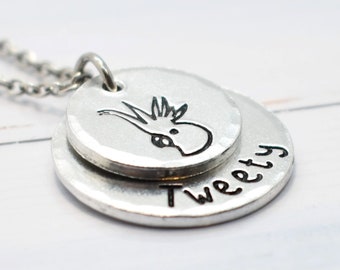 Pet bird memorial necklace. Parrot, Parakeet, Cockatiel