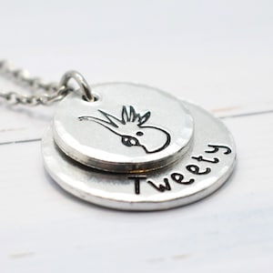 Pet bird memorial necklace. Parrot, Parakeet, Cockatiel