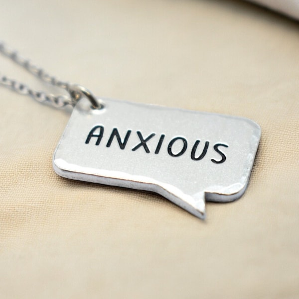 Anxious Necklace, Anxiety Awareness, Quote Necklace, Anxiety Sufferer