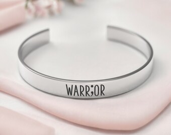 Warrior, Semi Colon Bracelet, Mental Health Awareness Bracelet