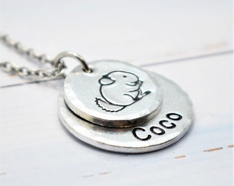 Chinchilla Necklace, Personalised. Pet lovers or Memorial Necklace