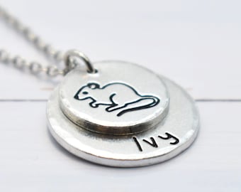 Rat Necklace, Personalised, Pet necklace, memorial necklace, rip Mouse , Mischeif jewellery