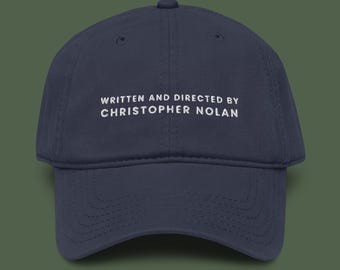 Christopher Nolan Embroidered Garment Washed Baseball Cap | Director Hat