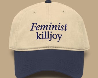 Feministische Killjoy bestickte, gewaschene Baseballkappe