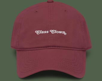 Class Clown Embroidered Garment Washed Baseball Cap | Senior Superlatives