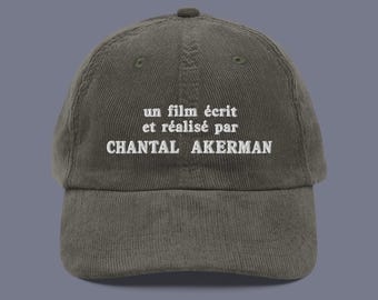 Chantal Akerman Embroidered Corduroy Hat: Film Director Cap