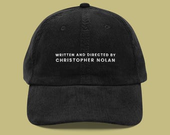 Christopher Nolan Embroidered Corduroy Cap | Director Hat
