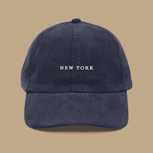 New York Embroidered Corduroy Hat