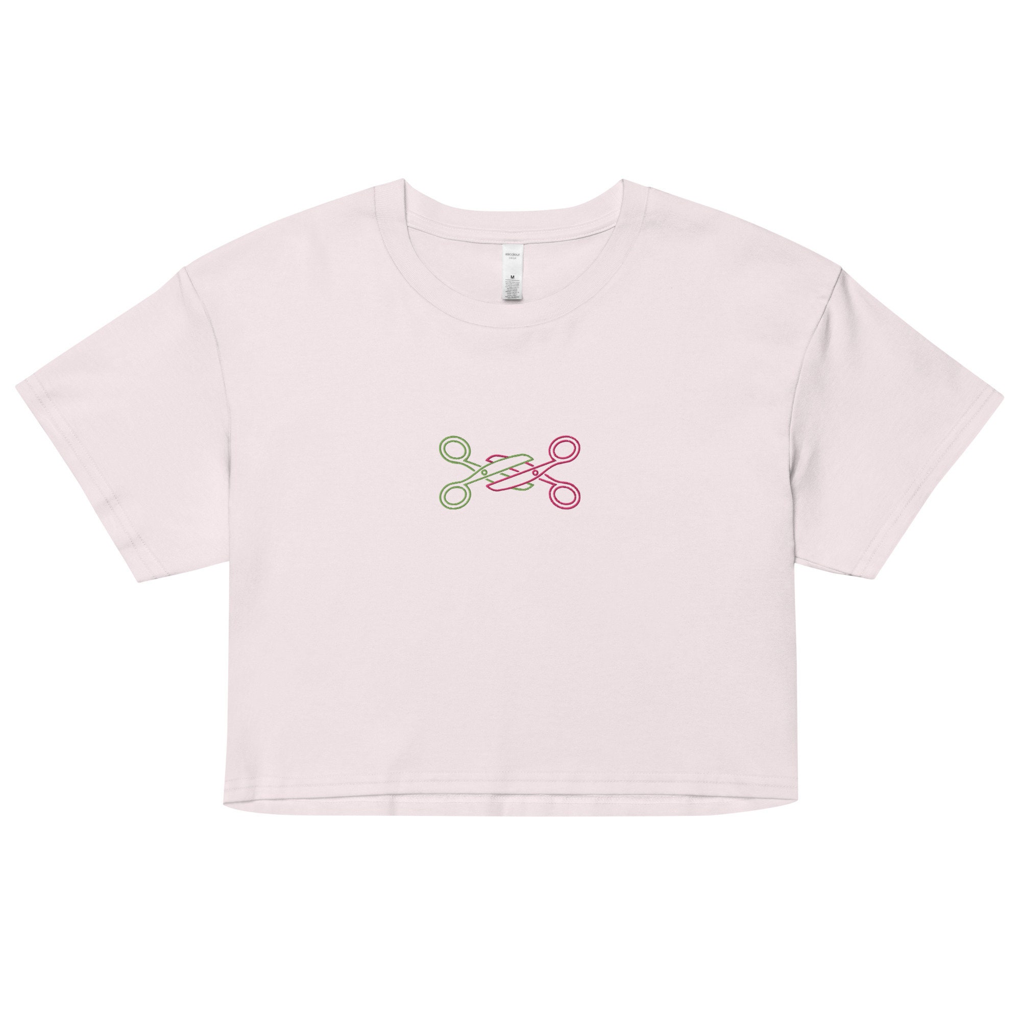 Scissors Scissoring Embroidered Crop Top Shirt | LGBTQIA+