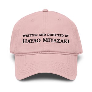 Hayao Miyazaki Embroidered Garment Washed Baseball Cap | Director Hat