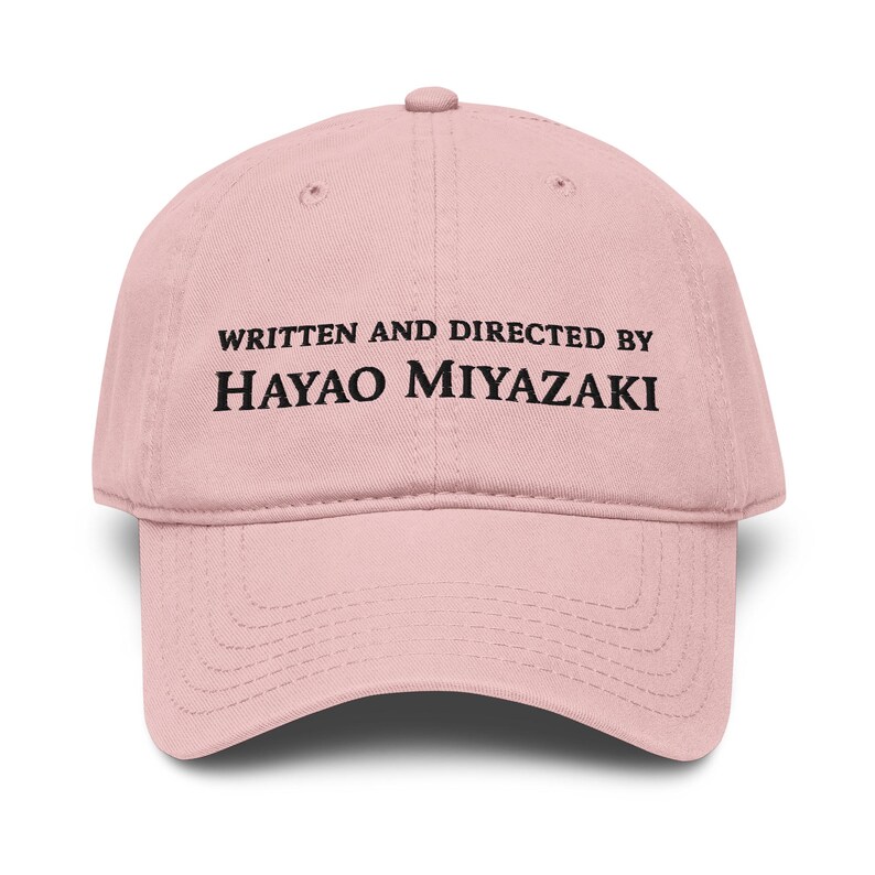 Hayao Miyazaki Embroidered Garment Washed Baseball Cap | Director Hat