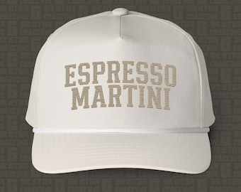 Espresso Martini Embroidered Rope Cap | Comfort Colors Hat