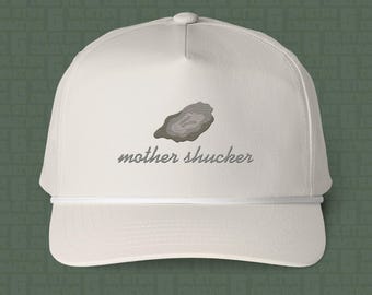 Mother Shucker + Oyster Embroidered Rope Cap | Comfort Colors Hat