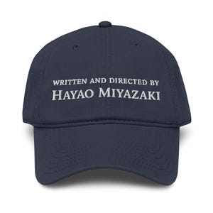 Hayao Miyazaki Embroidered Garment Washed Baseball Cap | Director Hat