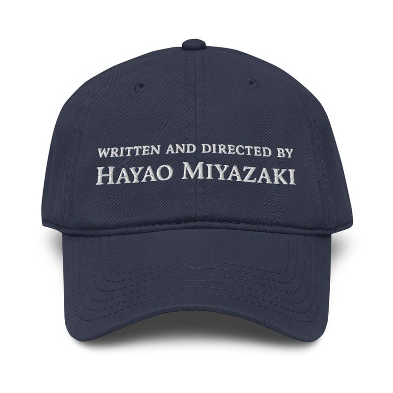 Hayao Miyazaki Embroidered Garment Washed Baseball Cap | Director Hat