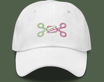 Scissors Scissoring Embroidered Cap | LGBTQIA+ Pride | Queer Dad Hat