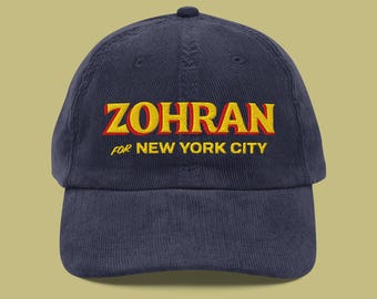Zohran for New York City Embroidered Corduroy Ha