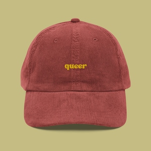 Queer Corduroy Hat | LGBTQIA+ Pride Baseball Cap | Queer Fashion
