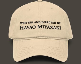 Hayao Miyazaki Embroidered Garment Washed Baseball Cap | Director Hat