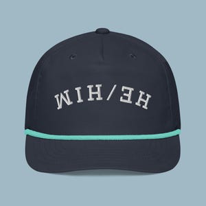 He/Him Pronouns 3D Embroidered Golf Rope Cap | LGBTQIA+ | Upside Down Hat