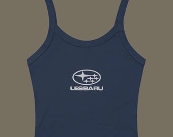 Lesbaru Embroidered Women’s Micro-Rib Tank Top | Subtle Lesbian