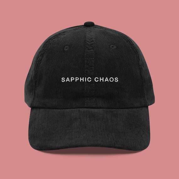Sapphic Chaos Corduroy Hat | LGBTQIA+ Pride Baseball Cap | Queer Fashion