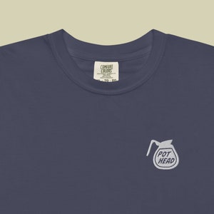 Pot Head Embroidered Comfort Colors T-shirt