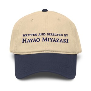 Hayao Miyazaki Embroidered Garment Washed Baseball Cap | Director Hat