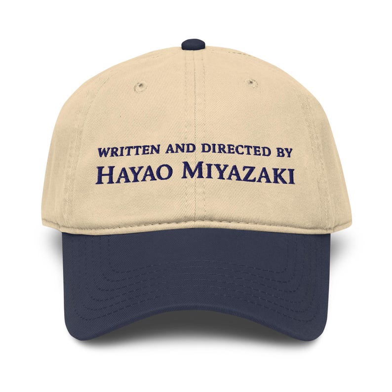 Hayao Miyazaki Embroidered Garment Washed Baseball Cap | Director Hat