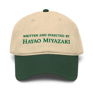 Hayao Miyazaki Embroidered Garment Washed Baseball Cap | Director Hat