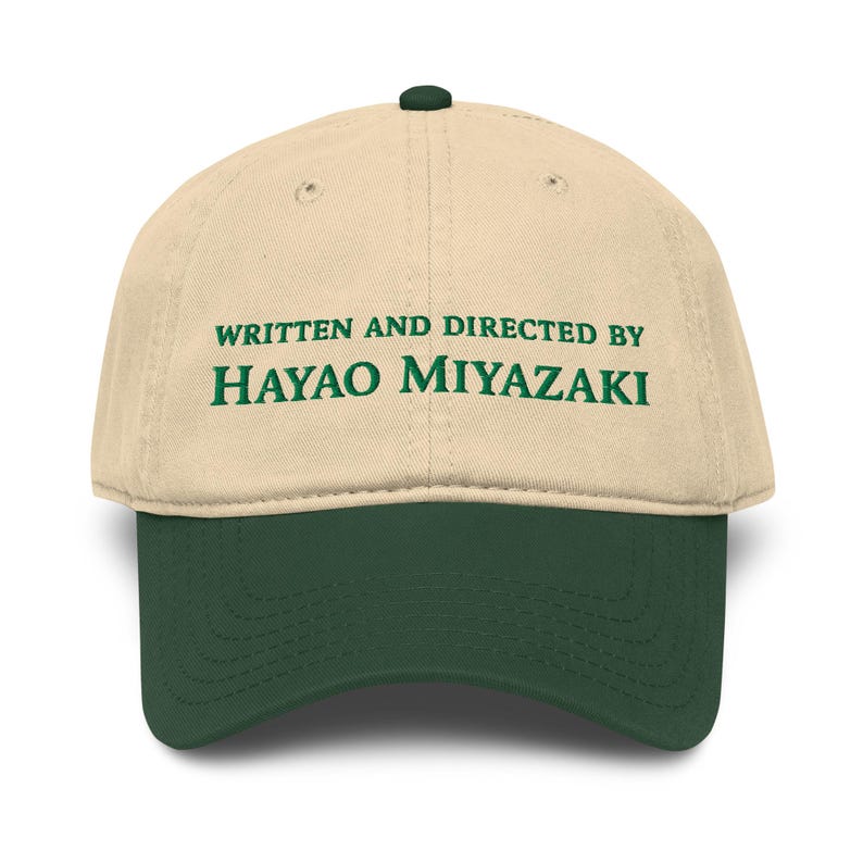 Hayao Miyazaki Embroidered Garment Washed Baseball Cap | Director Hat