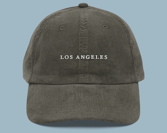 Los Angeles, California Embroidered Corduroy Hat