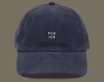 FCK ICE Embroidered Corduroy Hat