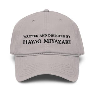 Hayao Miyazaki Embroidered Garment Washed Baseball Cap | Director Hat