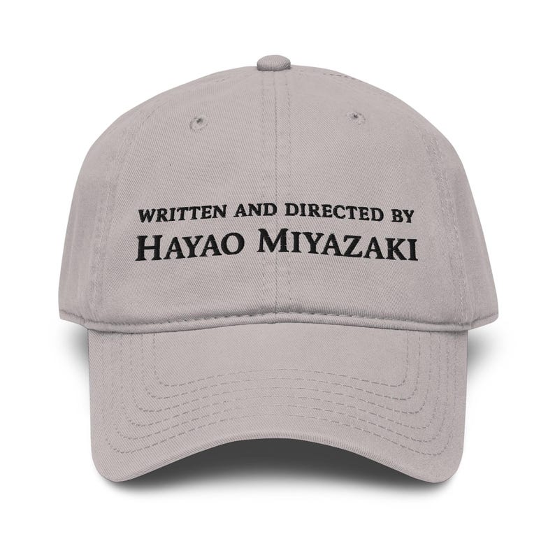 Hayao Miyazaki Embroidered Garment Washed Baseball Cap | Director Hat