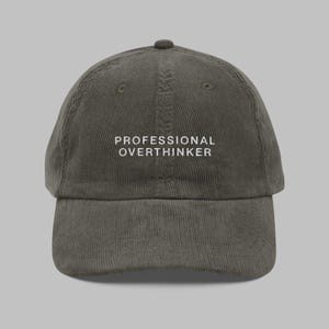 Professional Overthinker Embroidered Corduroy Hat