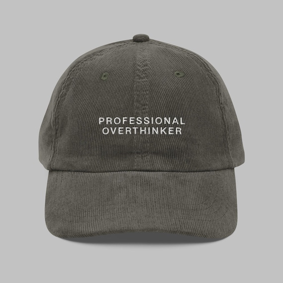 Professional Overthinker Embroidered Corduroy Hat - Etsy