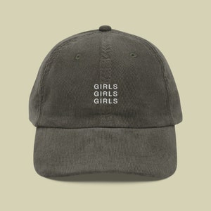 Girls Girks Girls Corduroy Hat | Embroidered LGBTQIA+ Baseball Cap
