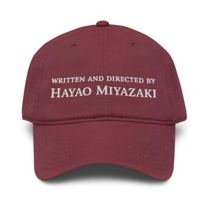 Hayao Miyazaki Embroidered Garment Washed Baseball Cap | Director Hat