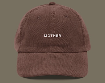 Mother Embroidered Corduroy Hat